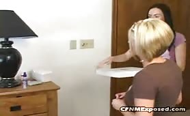 Krista and Mia Tag Team A Helpless Pizza Guy