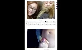 Girls watching me jerkoff and cum