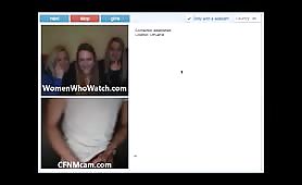 Big cock CFNM webcam reactions