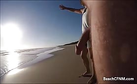 CFNM beach nude male conversation