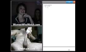 Cock flashing two girls on cfnmcam