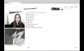 Girls reaction to huge cock on webcam