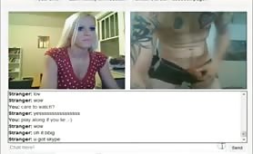 Hot blonde CFNM webcam