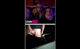 3 women react to a giant cock