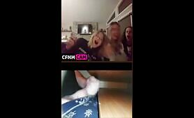 CFNM webcam cumshot for three girls